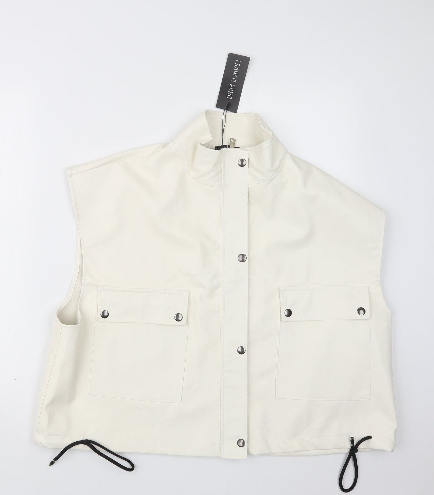 I SAW IT FIRST Womens White   Gilet Jacket Size 10