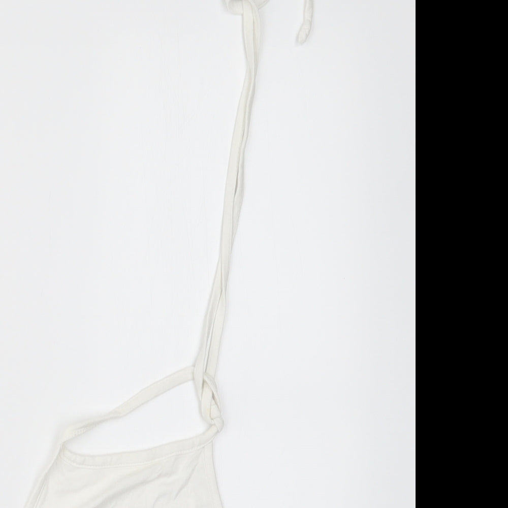 Boohoo Womens White   Cropped T-Shirt Size 12