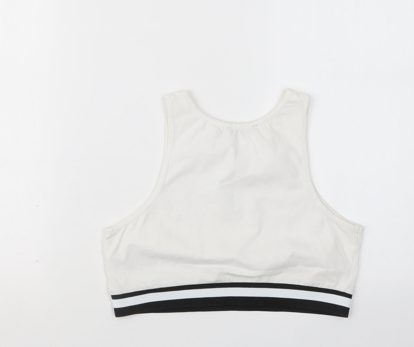 New Look Womens White   Cropped T-Shirt Size 12