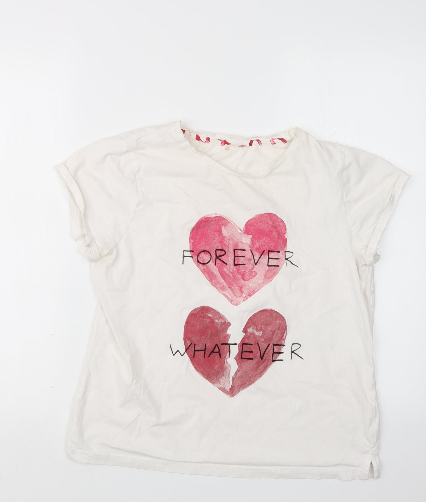 George Womens White Geometric  Top Pyjama Top Size 12