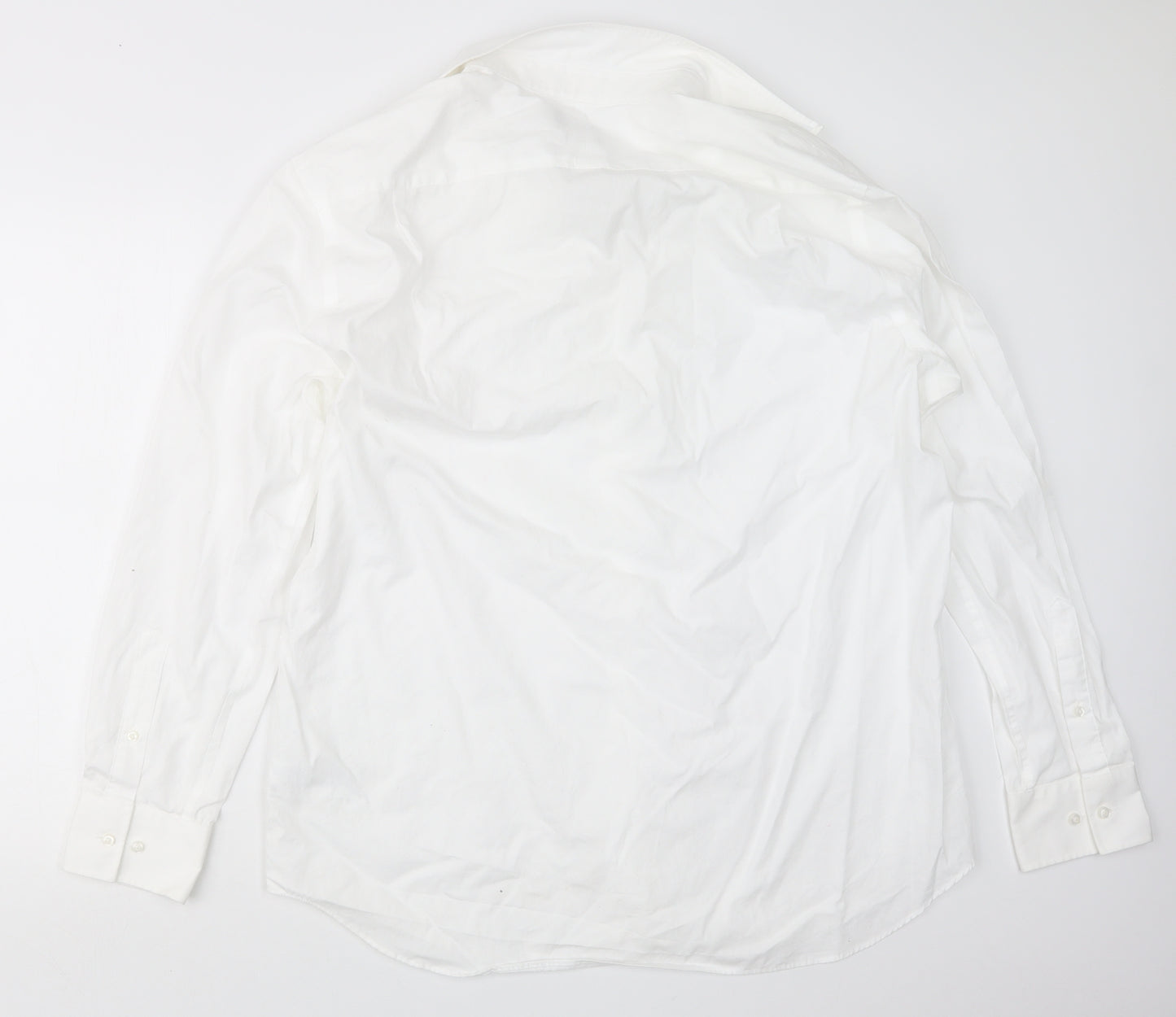 Jeff Banks Mens White    Button-Up Size 17.5