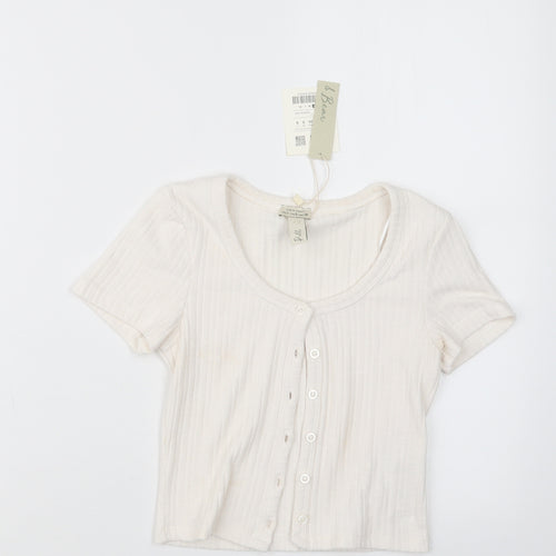 Pull&Bear Womens Beige   Cardigan Jumper Size S