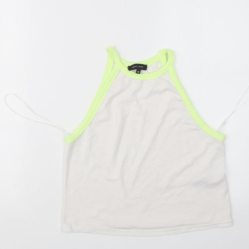 New Look Womens White   Cropped T-Shirt Size 10