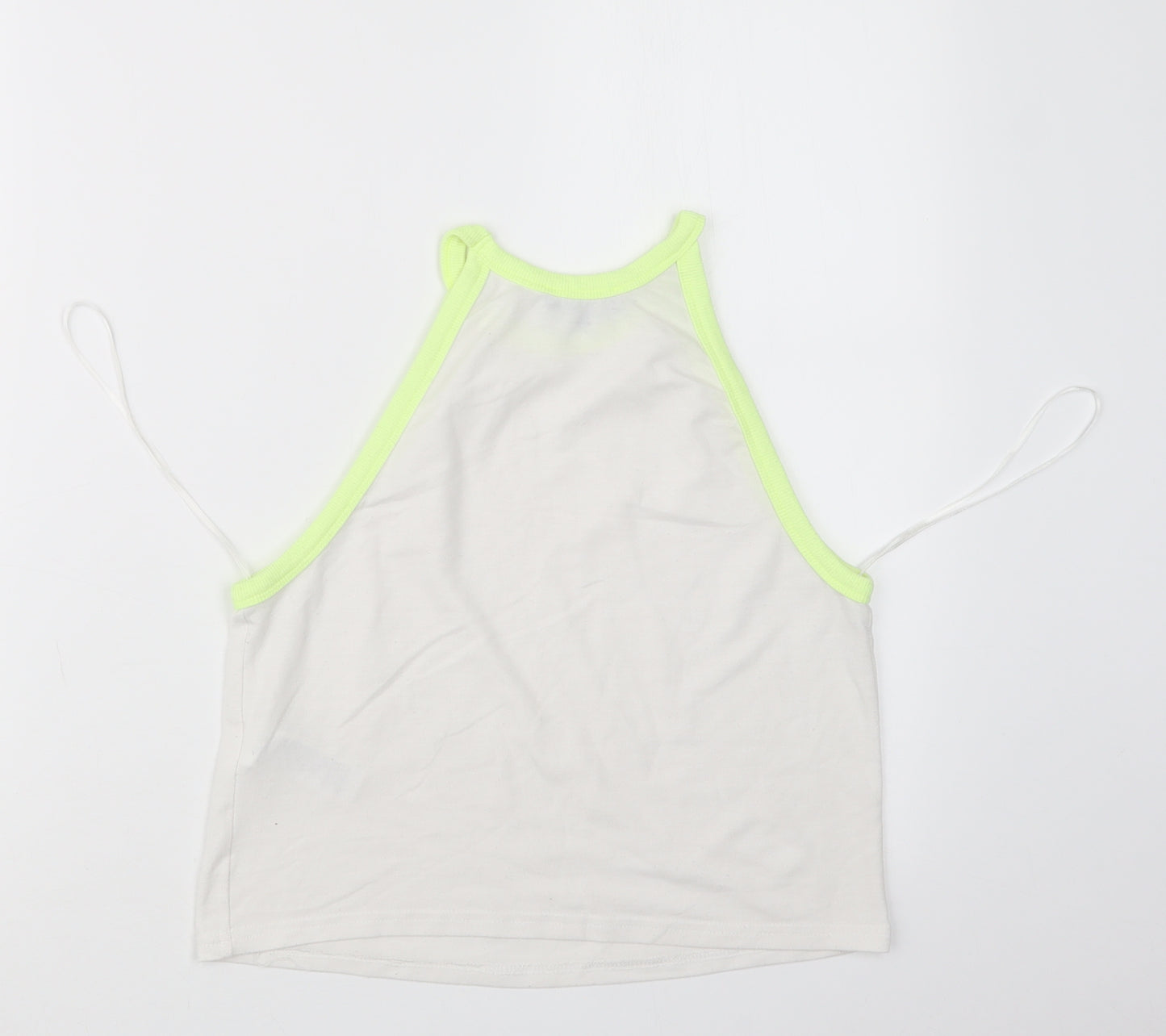 New Look Womens White   Cropped T-Shirt Size 10