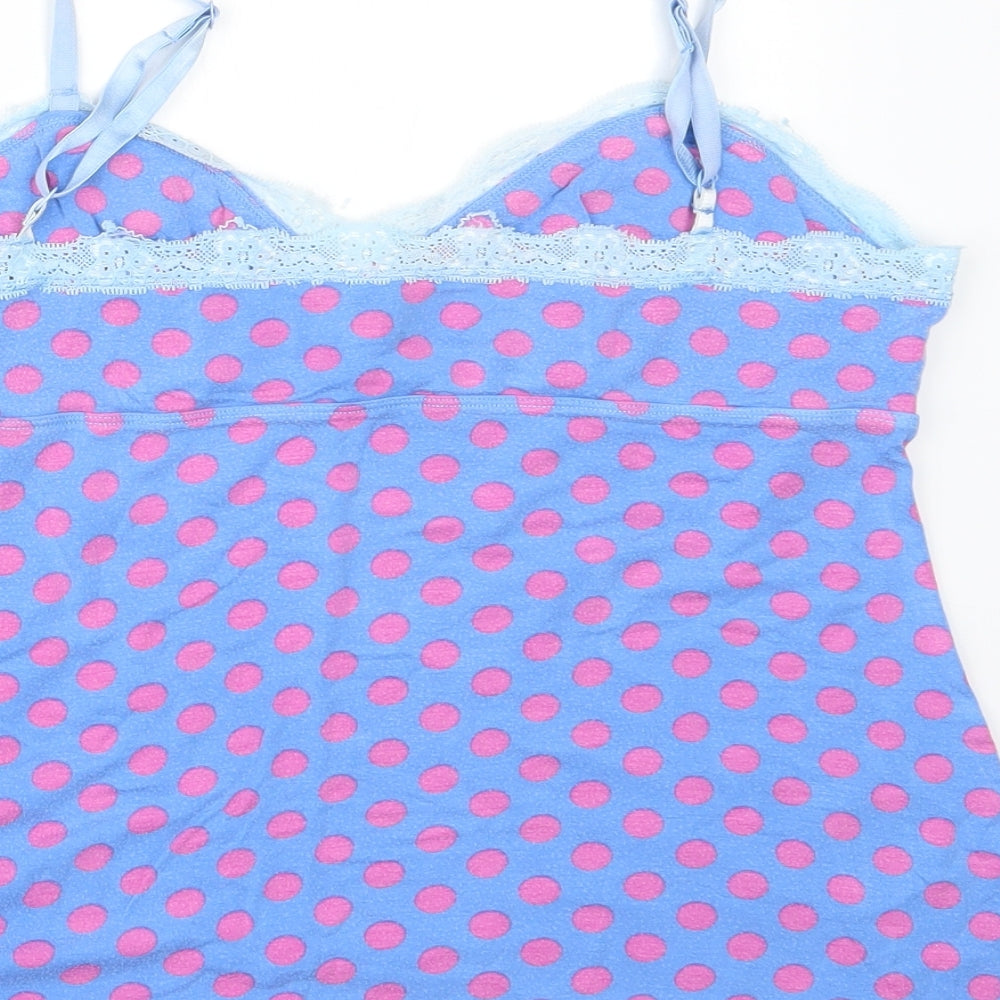 Kachel Womens Blue Geometric  Top Pyjama Set Size L