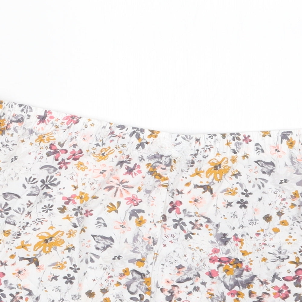Marks and Spencer Womens White Floral  Capri Sleep Shorts Size 14