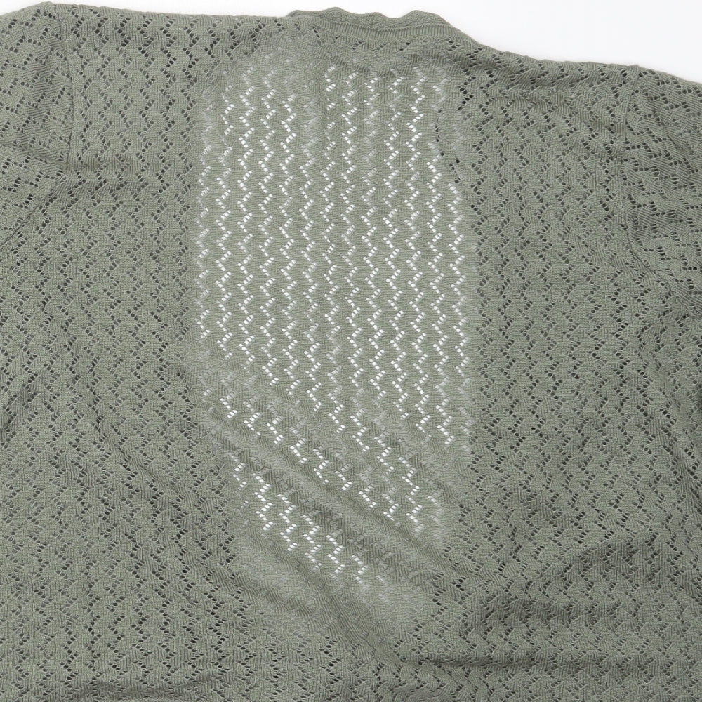 Evans Womens Green  Knit Cardigan Jumper Size 22