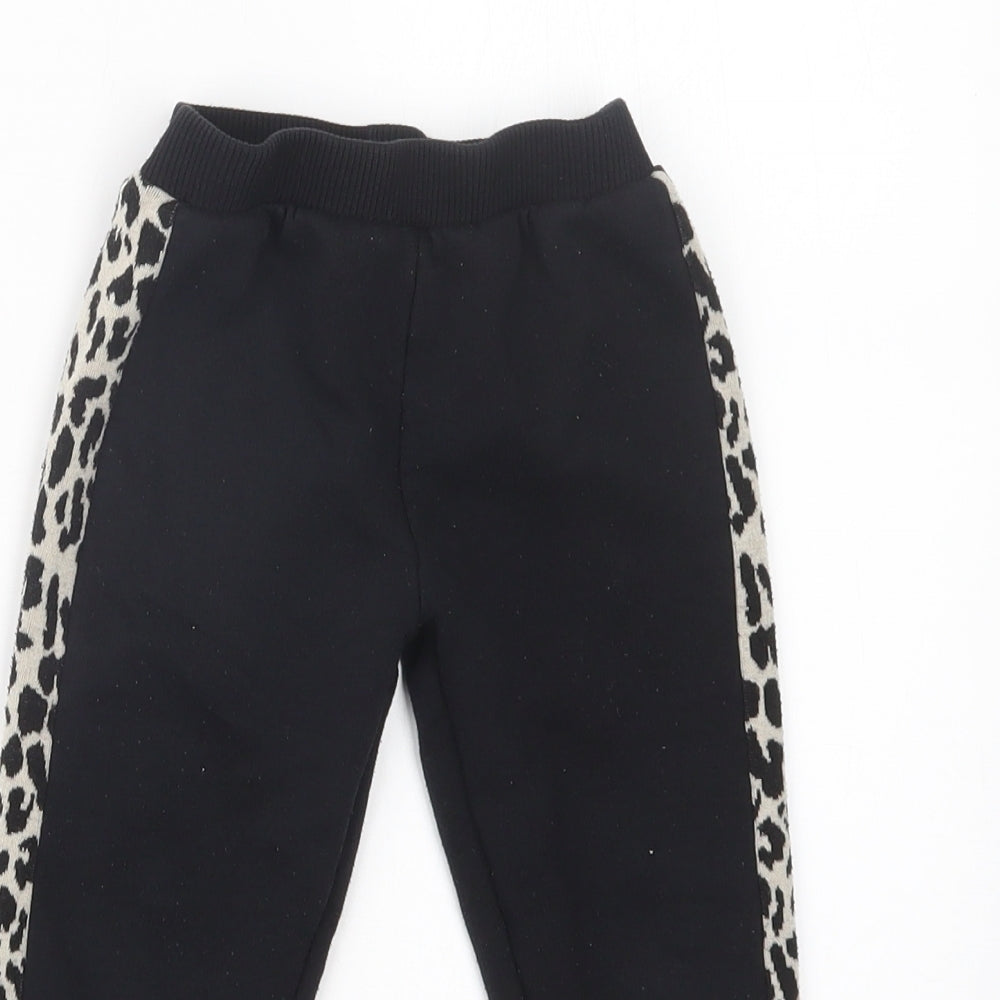 Matalan Girls Black   Jogger Trousers Size 2-3 Years