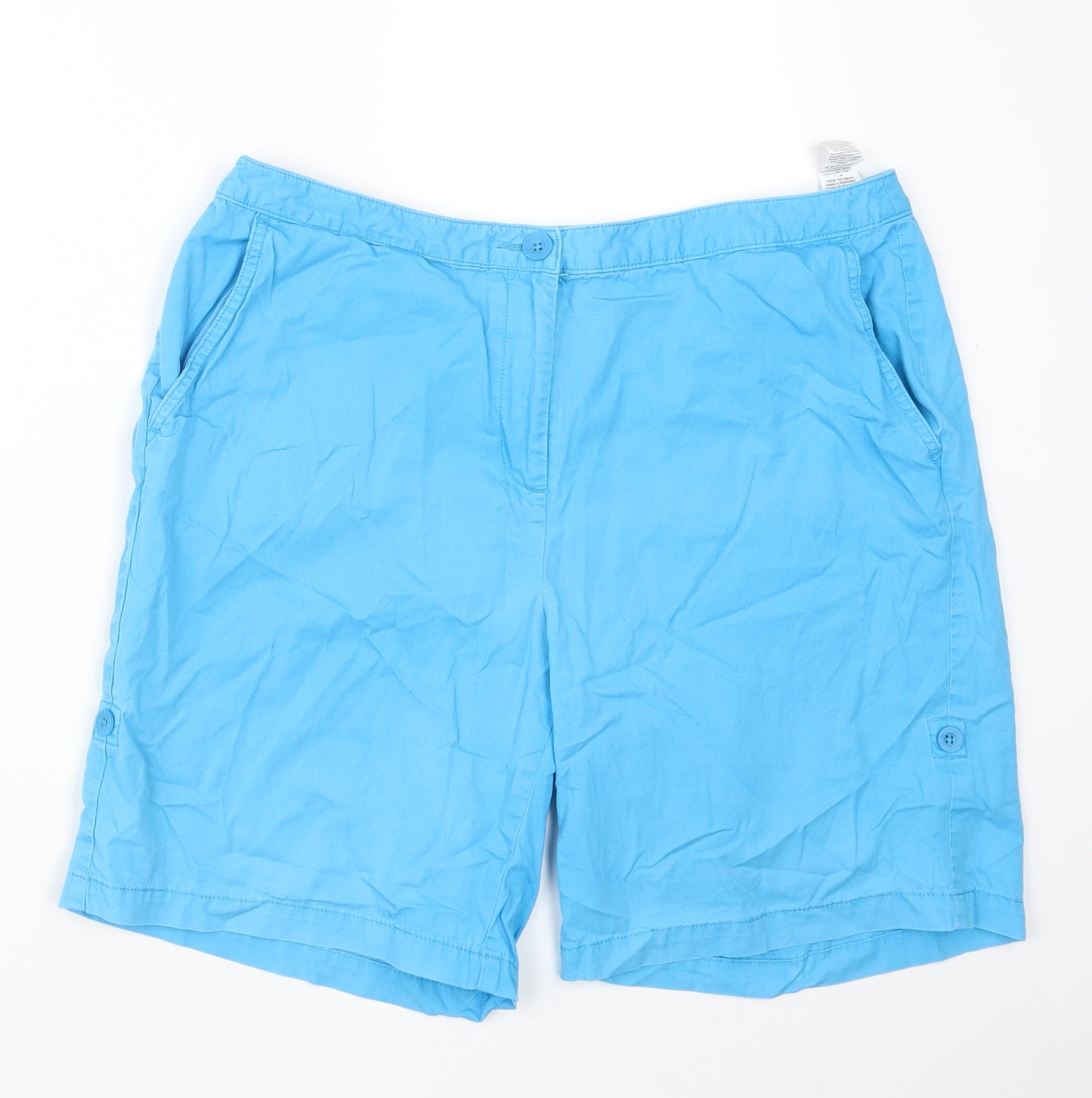 Marks and Spencer Womens Blue   Cargo Shorts Size 16