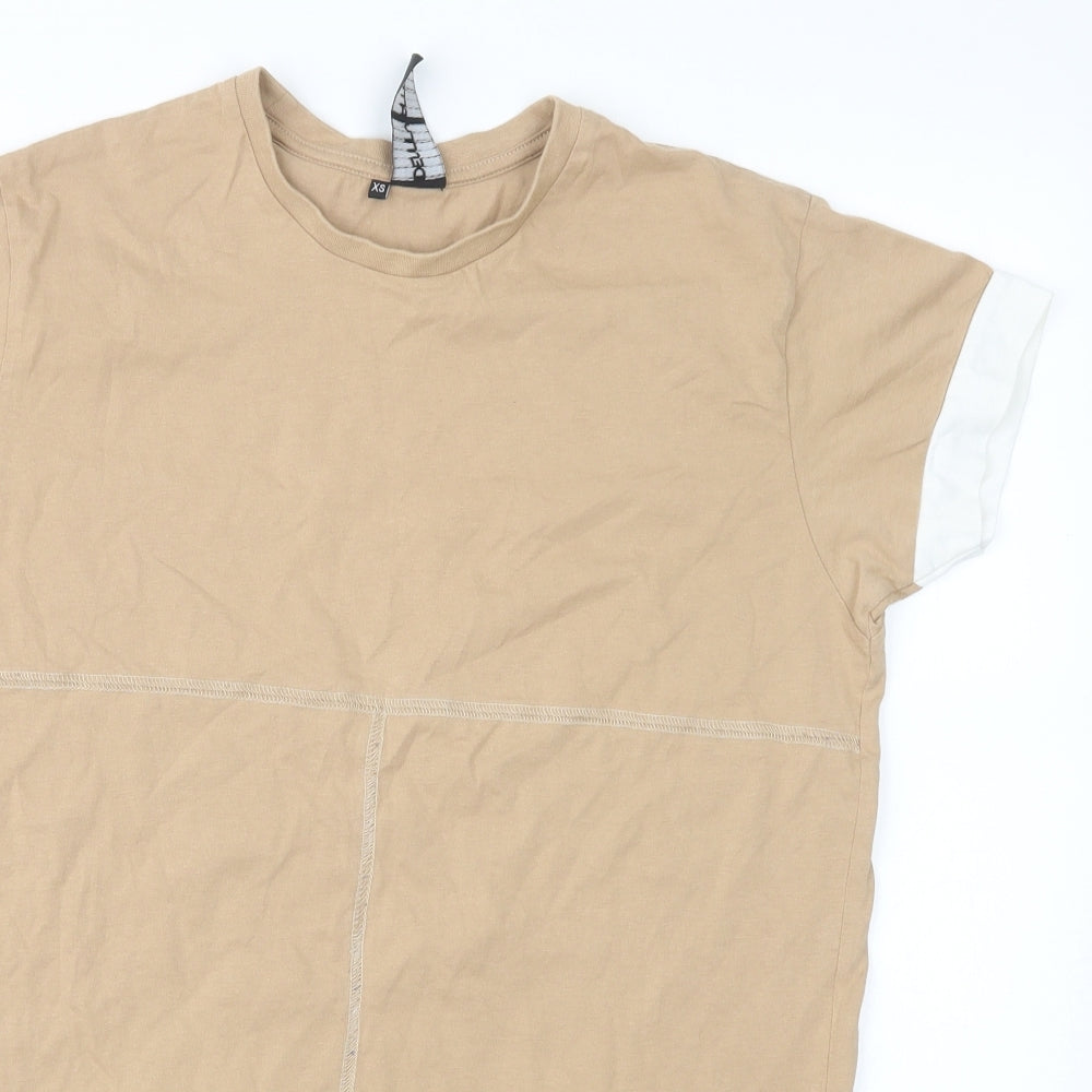 Identity Attire Mens Beige    T-Shirt Size XS