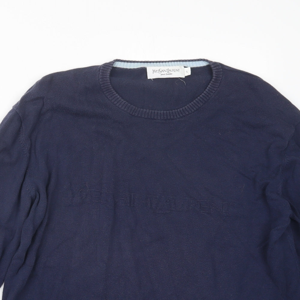 Yves Saint Laurent Mens Blue  Knit Pullover Jumper Size S