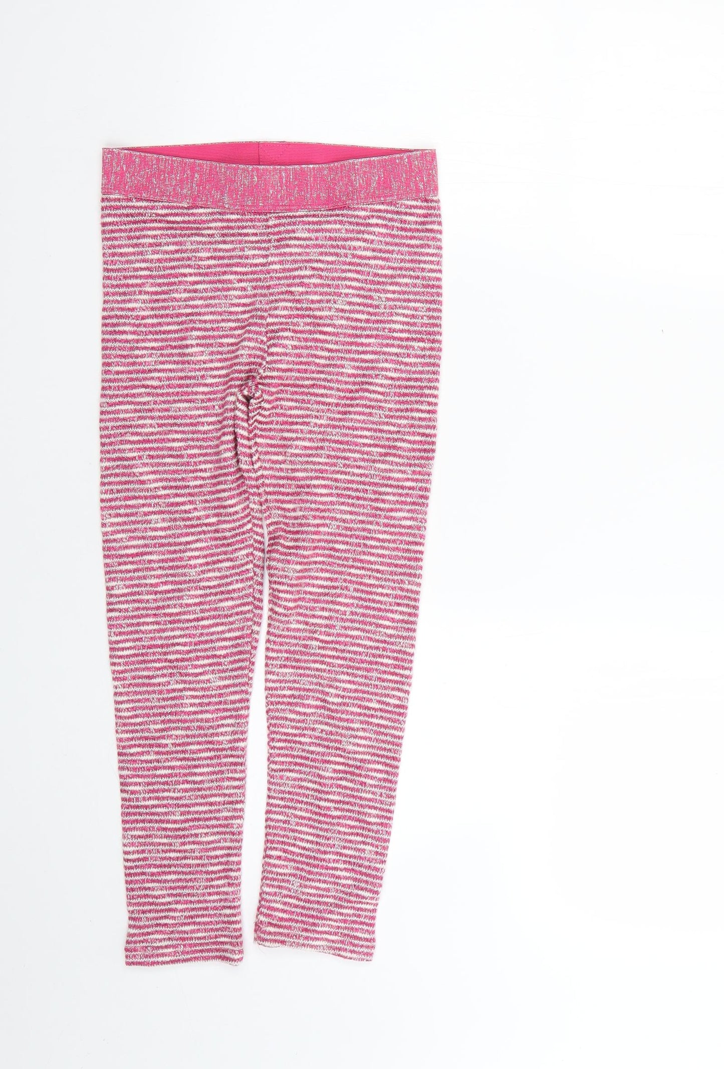 George Girls Pink Striped  Jegging Trousers Size 9-10 Years