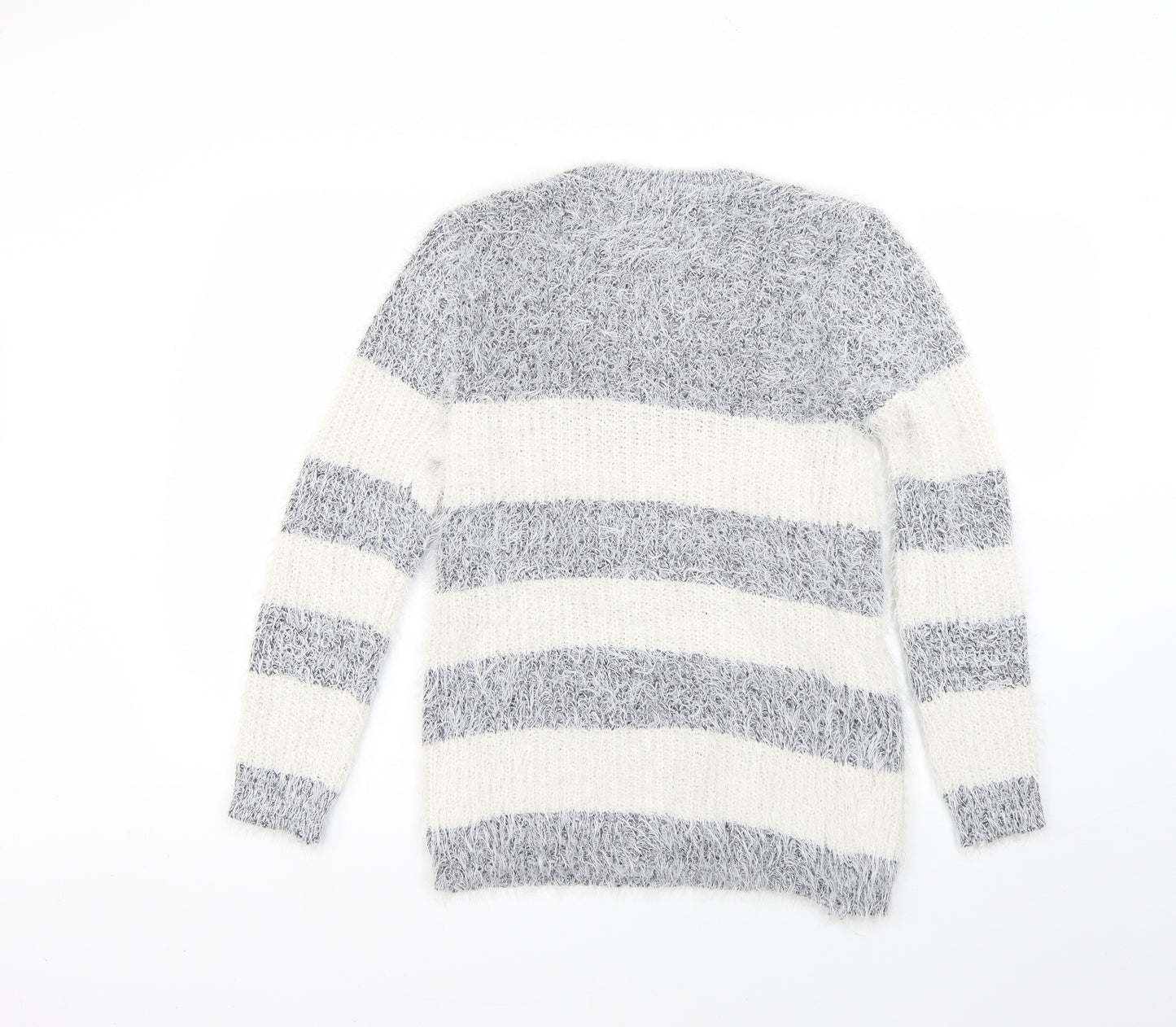 buisdaei Womens Multicoloured Striped  Pullover Jumper Size M