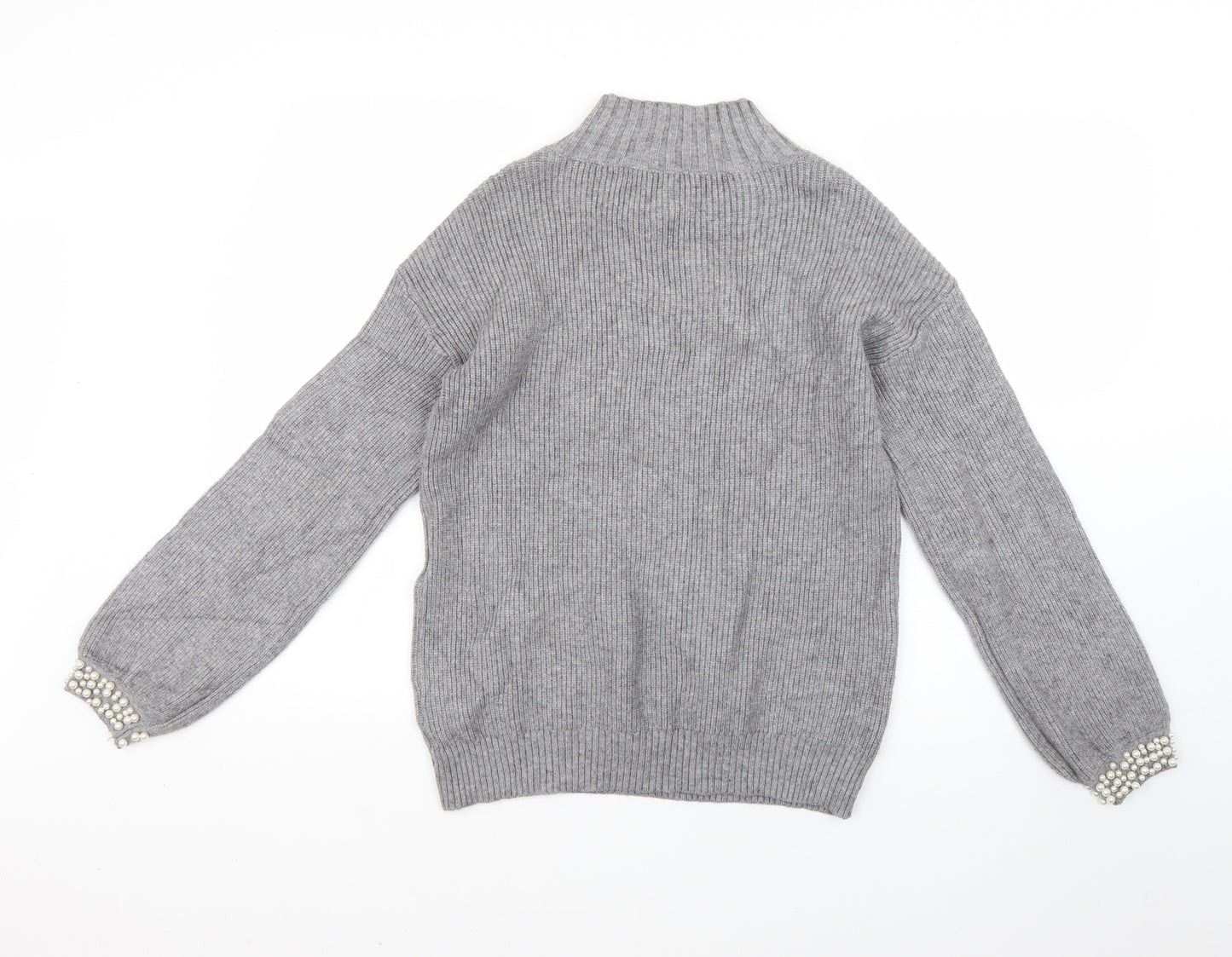 bluoltre Womens Grey   Pullover Jumper Size S