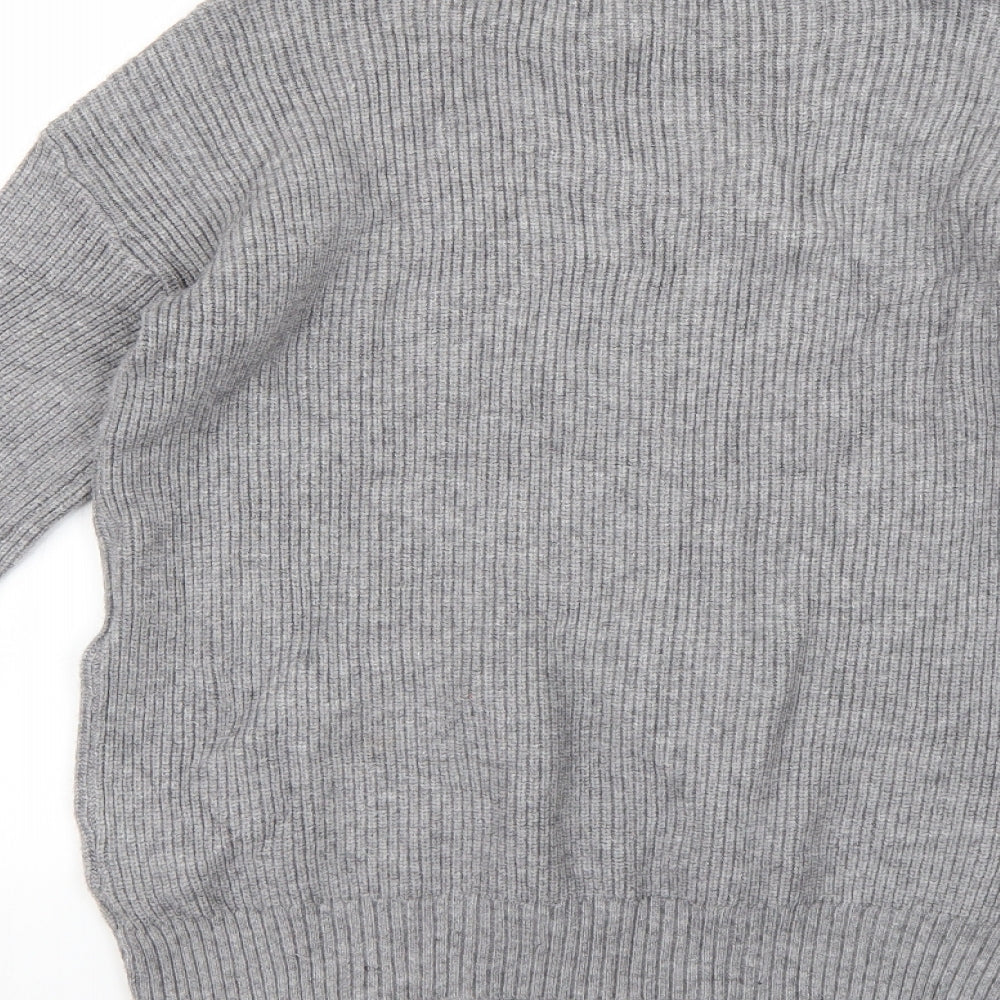 bluoltre Womens Grey   Pullover Jumper Size S