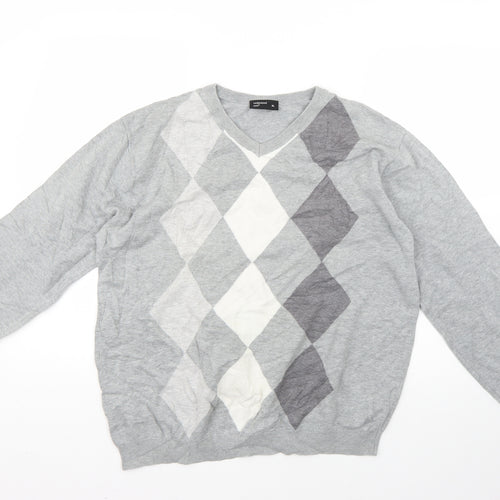 Cedar Wood State Mens Multicoloured Argyle/Diamond  Pullover Jumper Size XL
