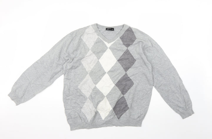 Cedar Wood State Mens Multicoloured Argyle/Diamond Pullover Jumper Size XL