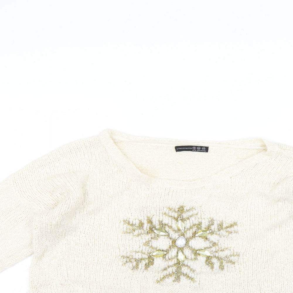 Atmosphere Womens Beige   Pullover Jumper Size 16