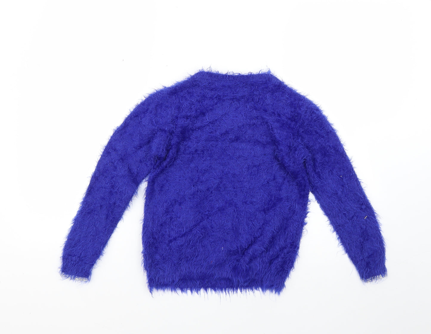 Marks and Spencer Girls Blue   Pullover Jumper Size 9-10 Years