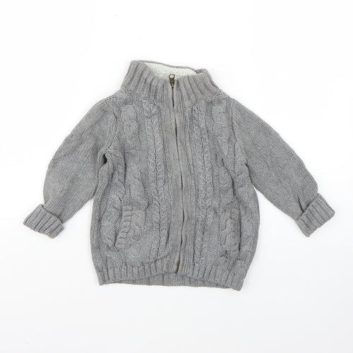 Gap Boys Grey   Cardigan Jumper Size 3 Years