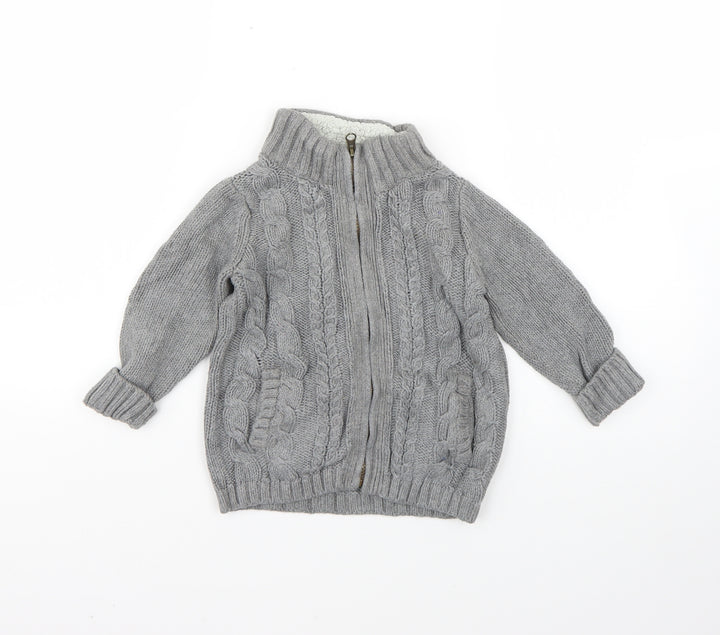 Gap Boys Grey Cardigan Jumper Size 3 Years
