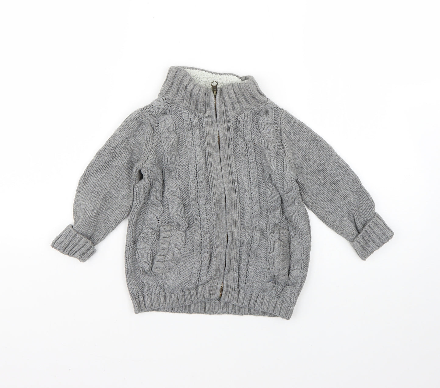 Gap Boys Grey   Cardigan Jumper Size 3 Years