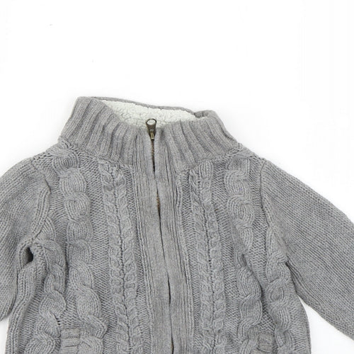 Gap Boys Grey   Cardigan Jumper Size 3 Years
