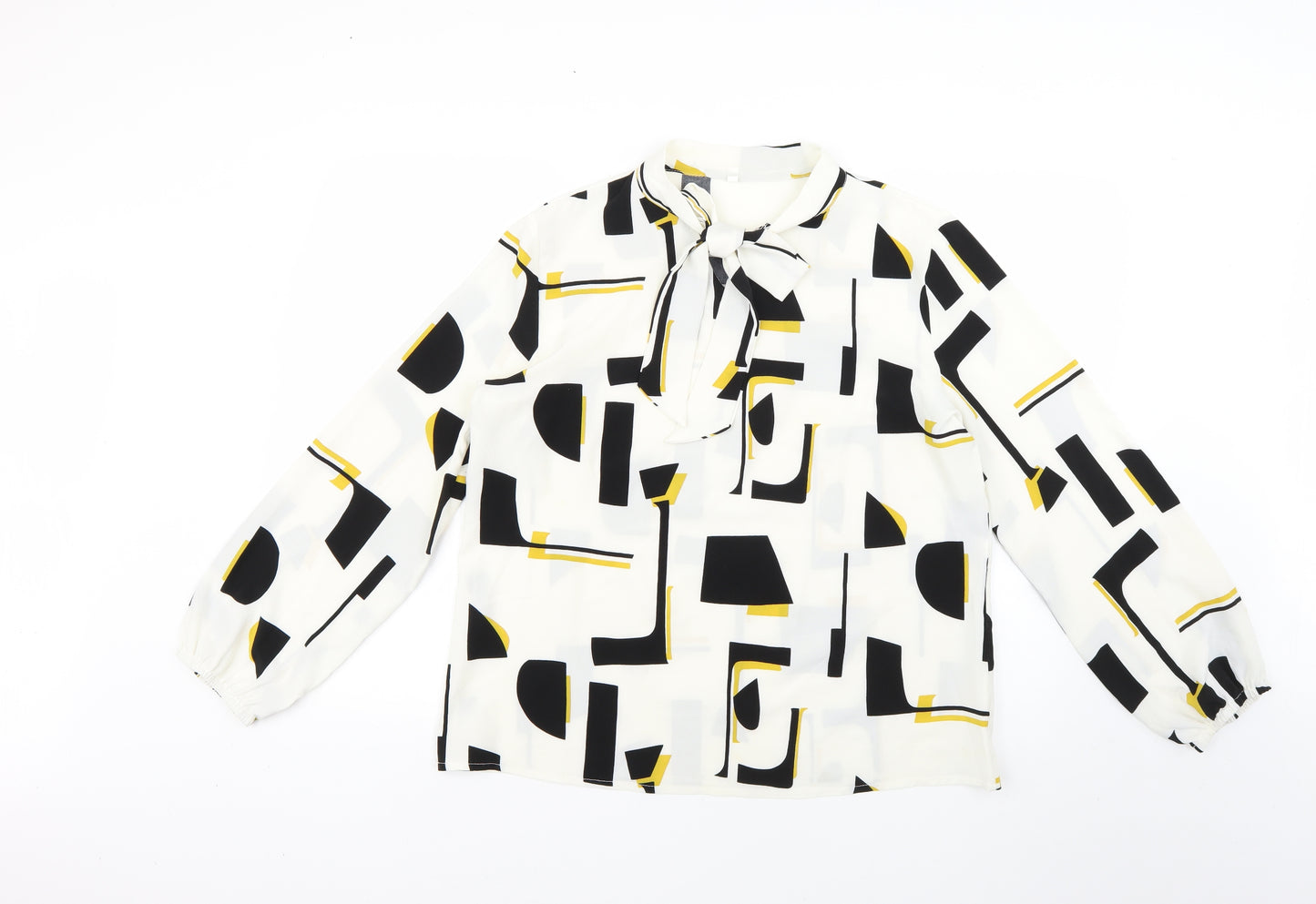 Preworn Womens Multicoloured Geometric  Basic Blouse Size XL