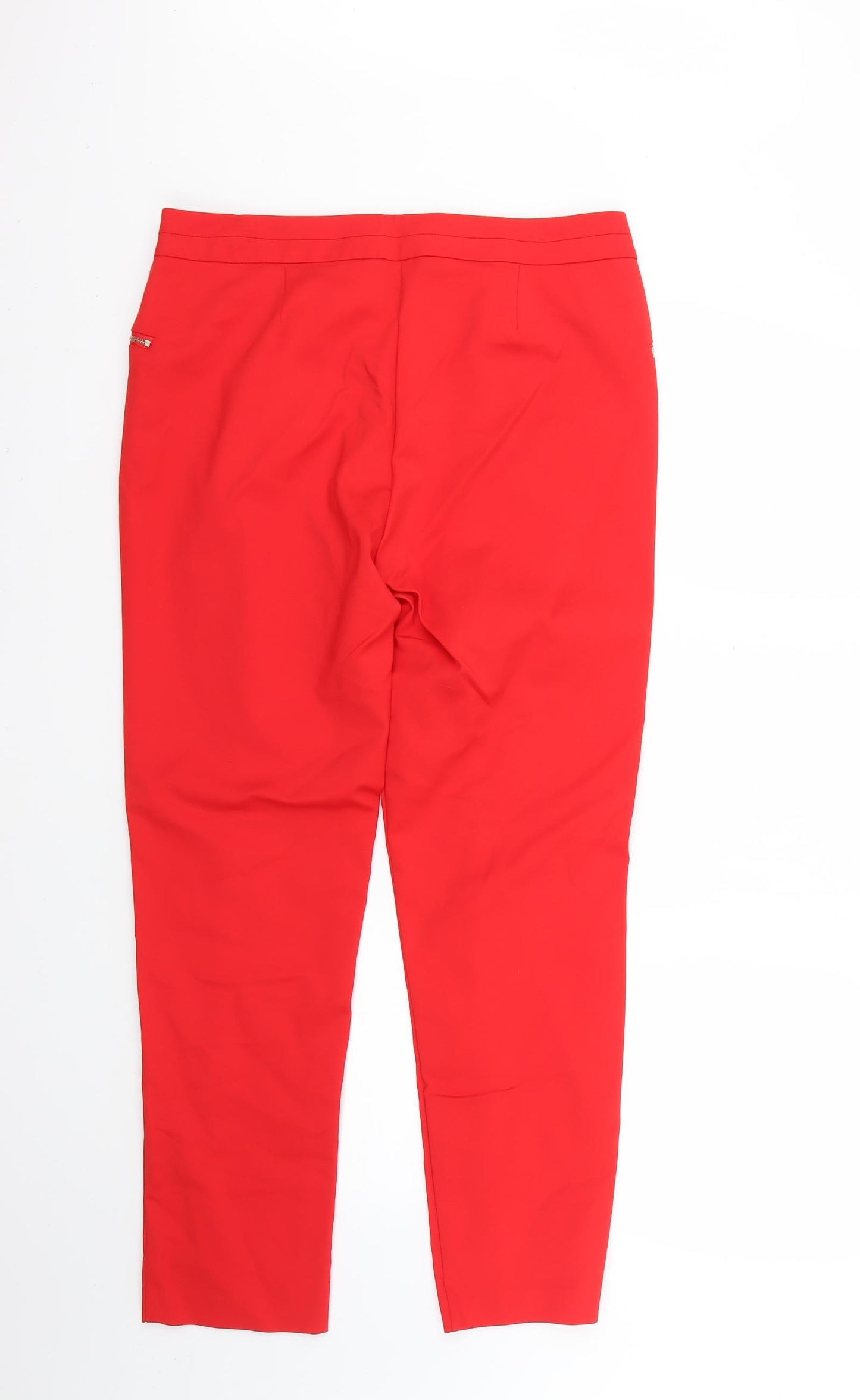 F&F Womens Red   Trousers  Size 12 L25 in