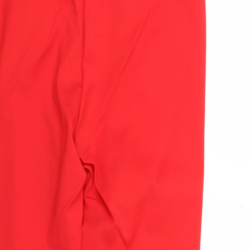 F&F Womens Red   Trousers  Size 12 L25 in
