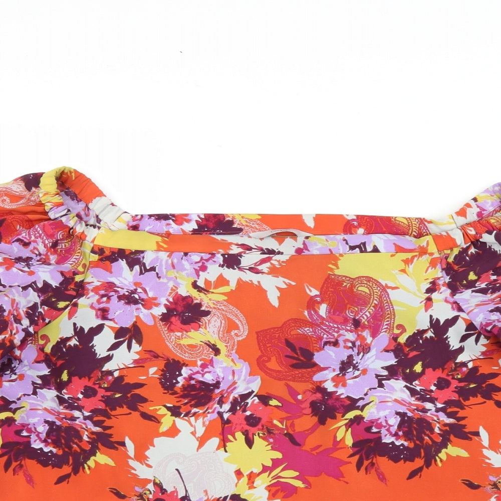George Womens Multicoloured Floral  Basic Blouse Size 14
