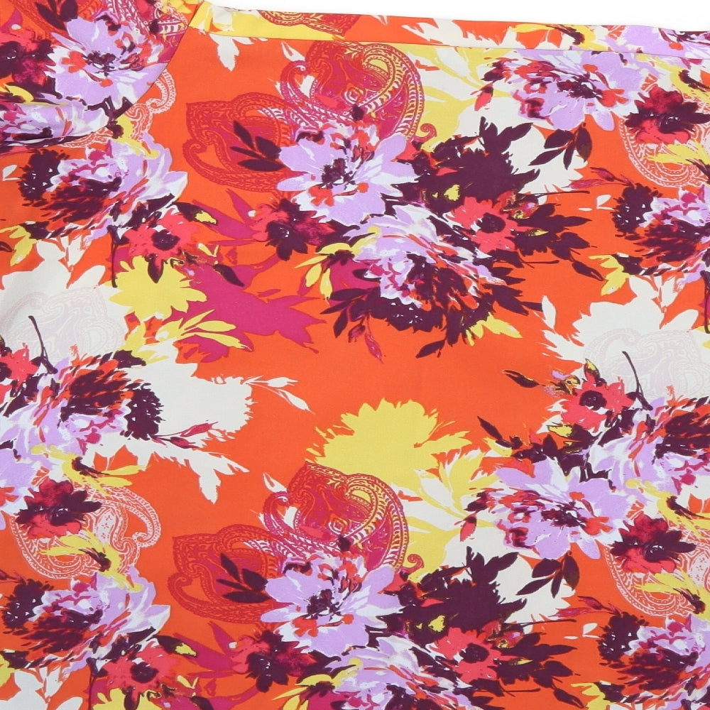 George Womens Multicoloured Floral  Basic Blouse Size 14