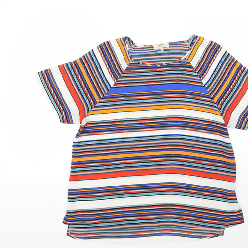 Papaya Womens Multicoloured Striped  Basic Blouse Size 14