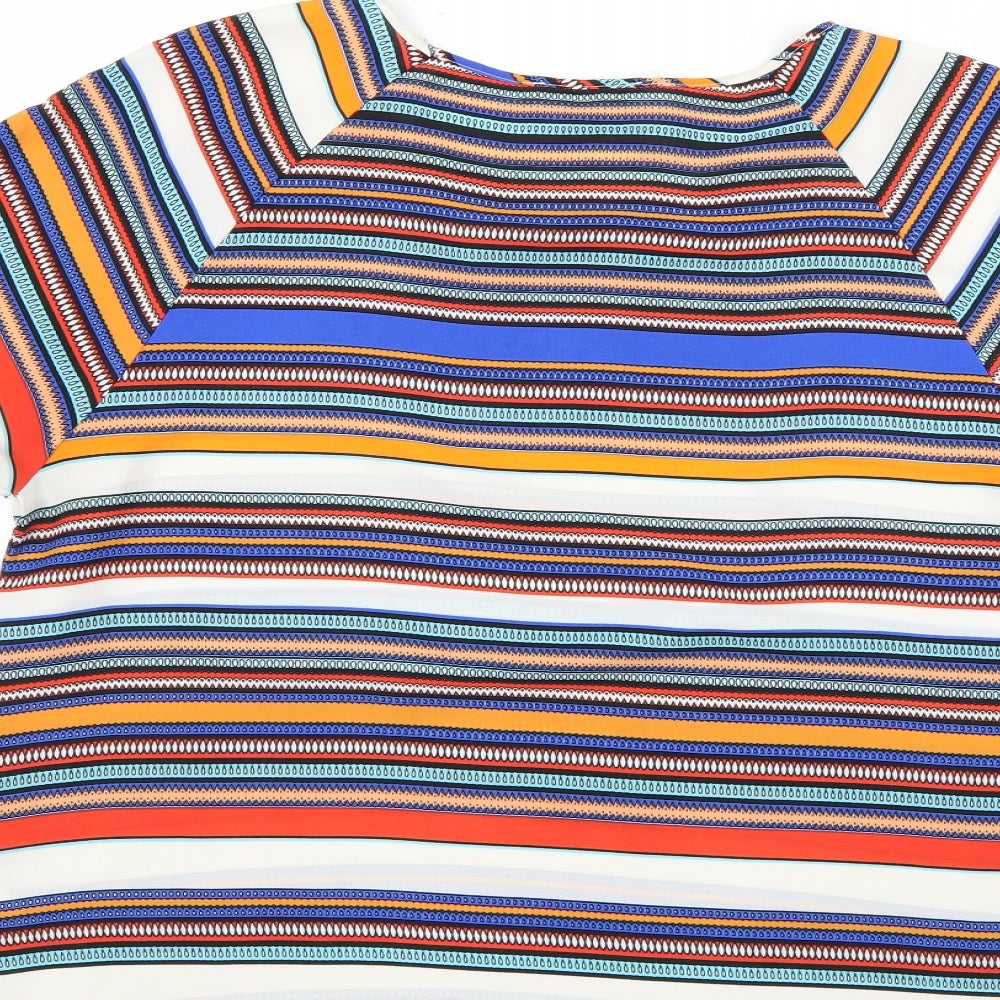 Papaya Womens Multicoloured Striped  Basic Blouse Size 14