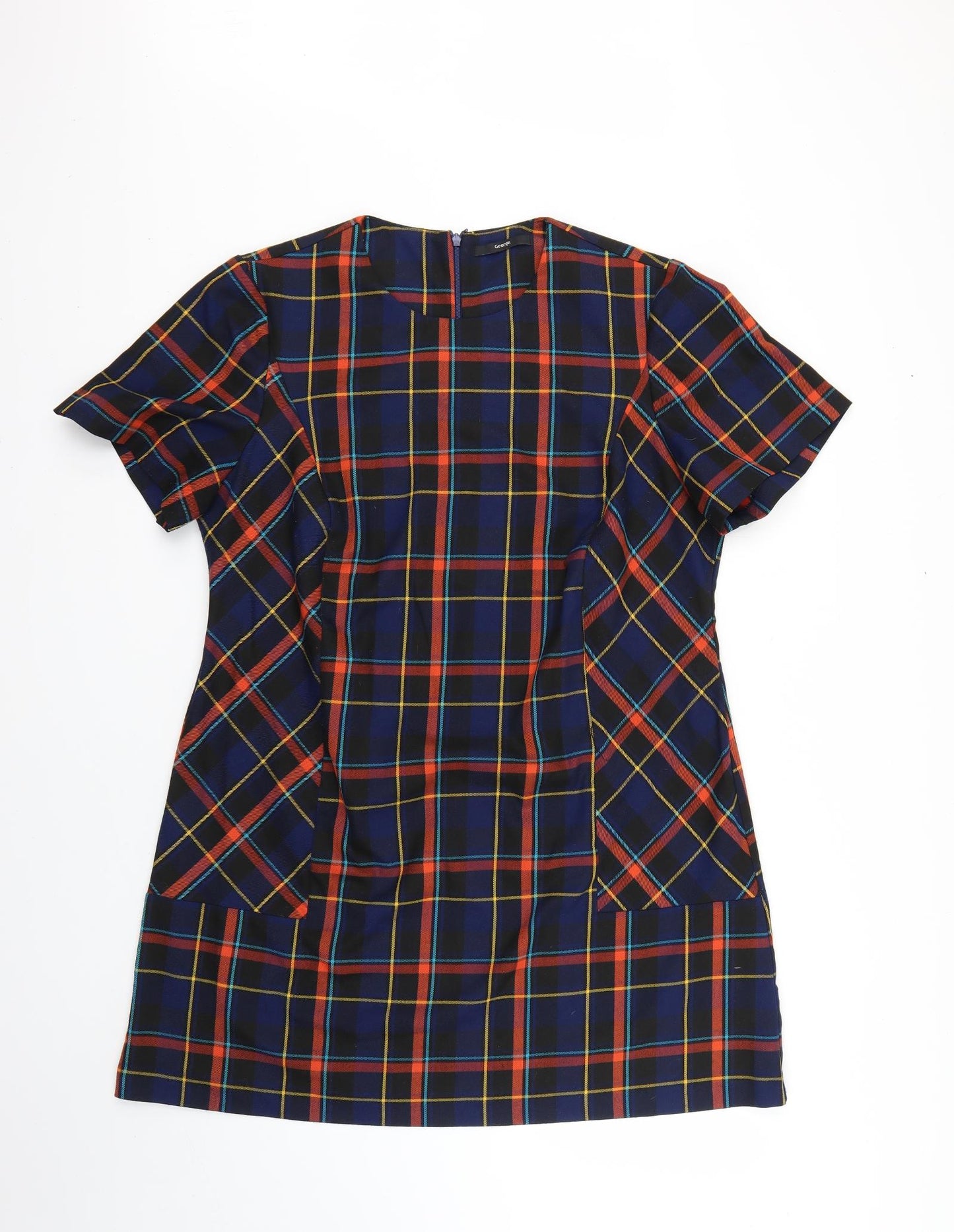 George Womens Multicoloured Check  Jumper Dress  Size 18