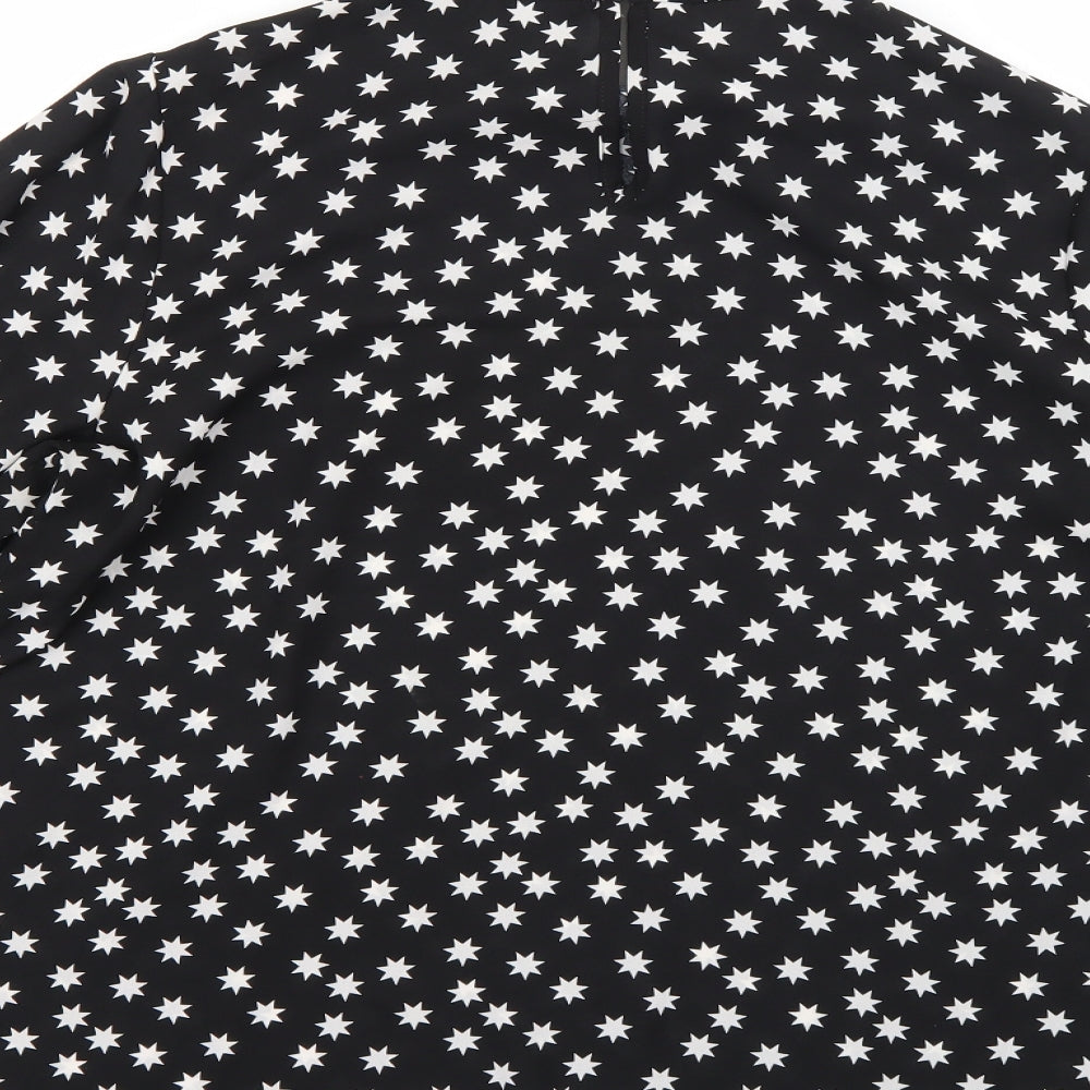 Matalan Womens Black Polka Dot  Basic Blouse Size 14