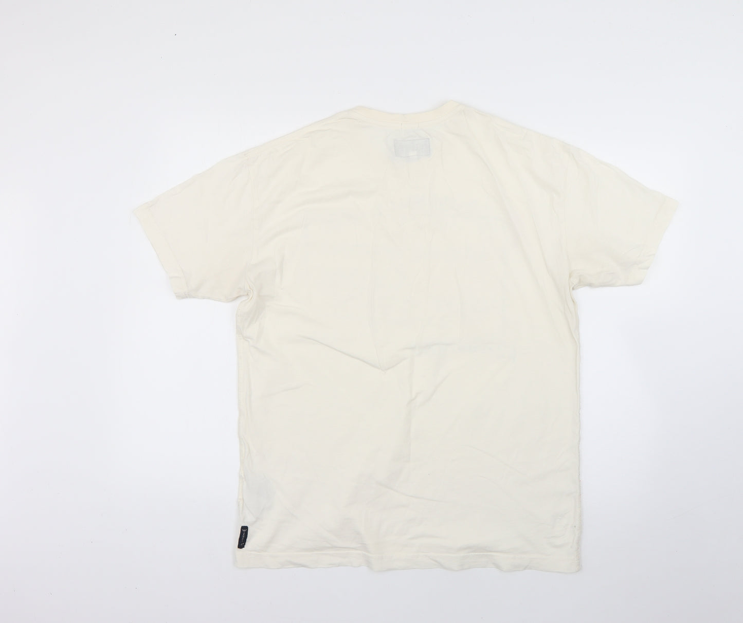 Armani Jeans Mens White Geometric   T-Shirt Size M