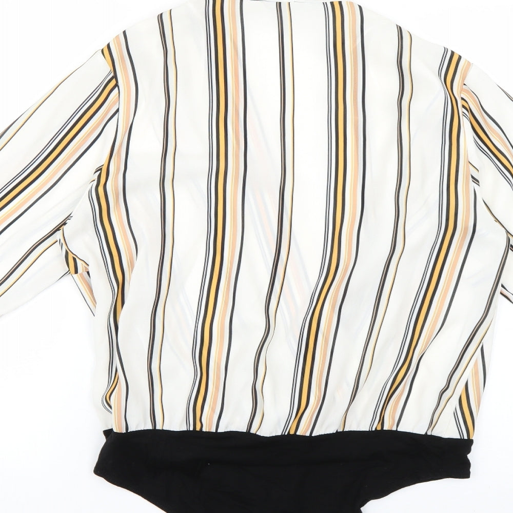 New Look Womens Multicoloured Striped  Basic Blouse Size 14