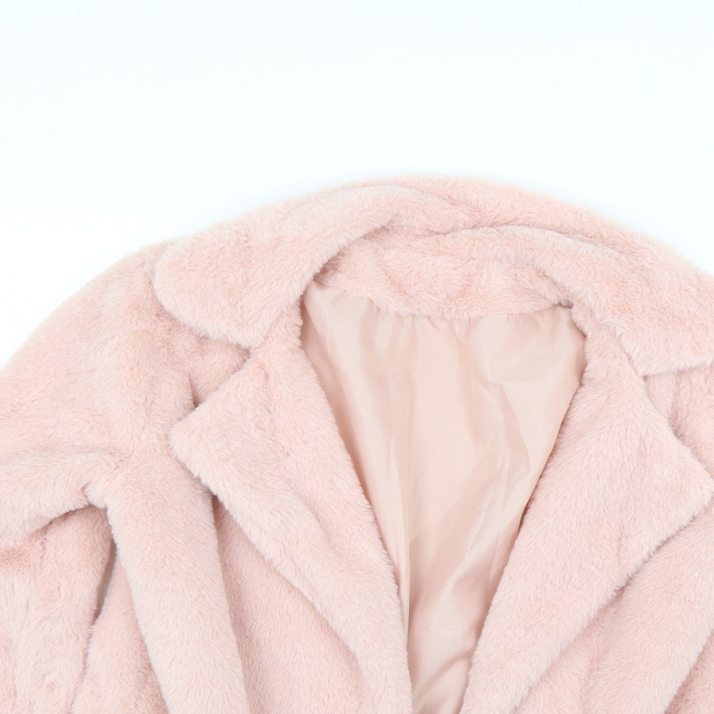 Preworn Womens Pink   Overcoat Coat Size 2XL