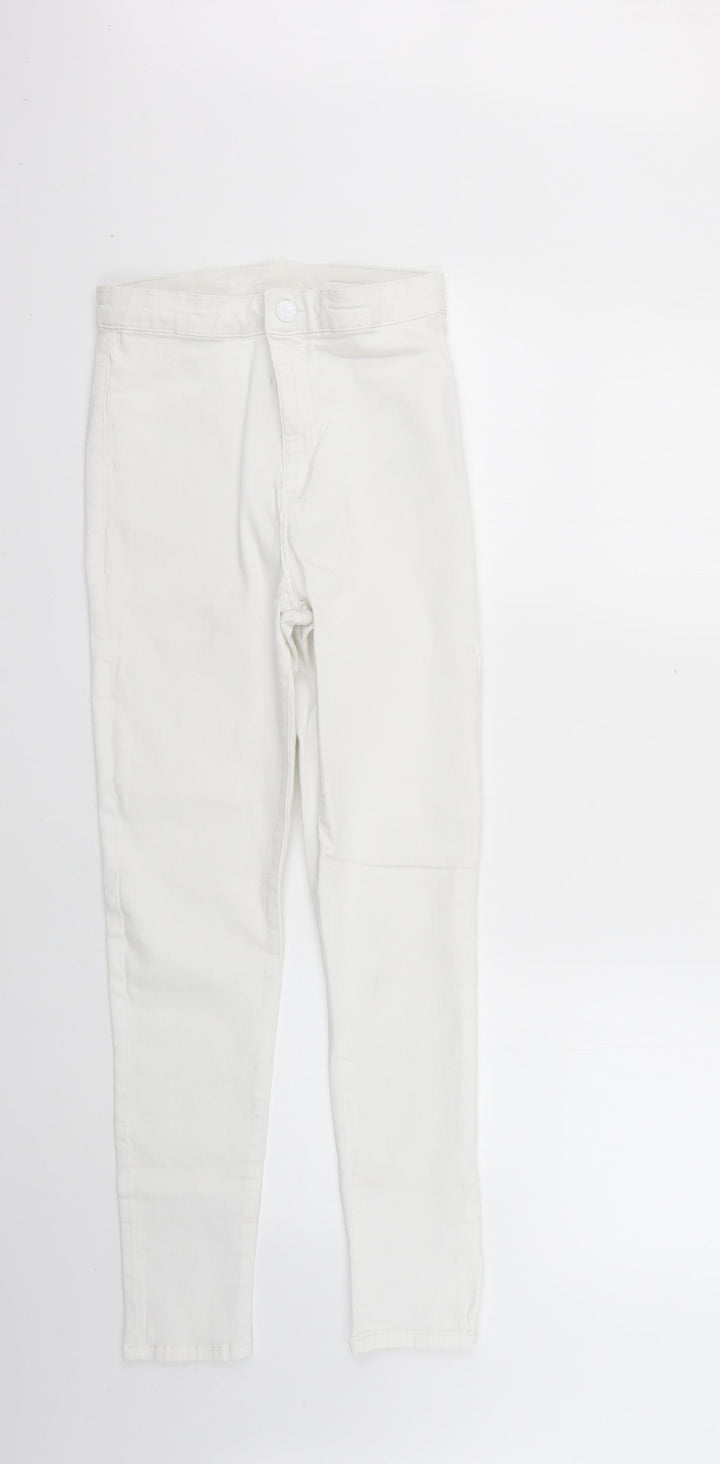 Topshop Womens White Skinny Jeans Size 30 L25 in