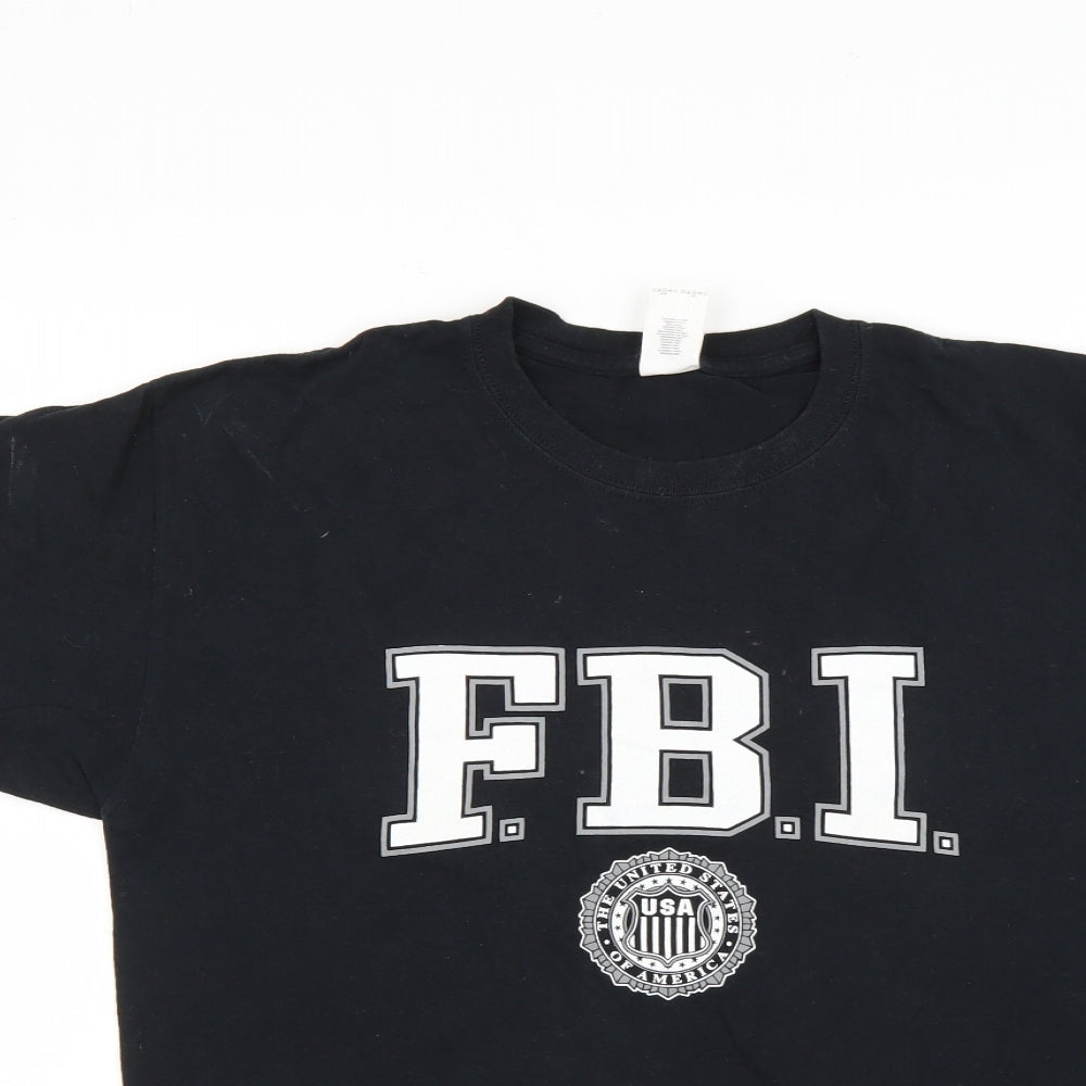 Gildan Mens Black    T-Shirt Size XL