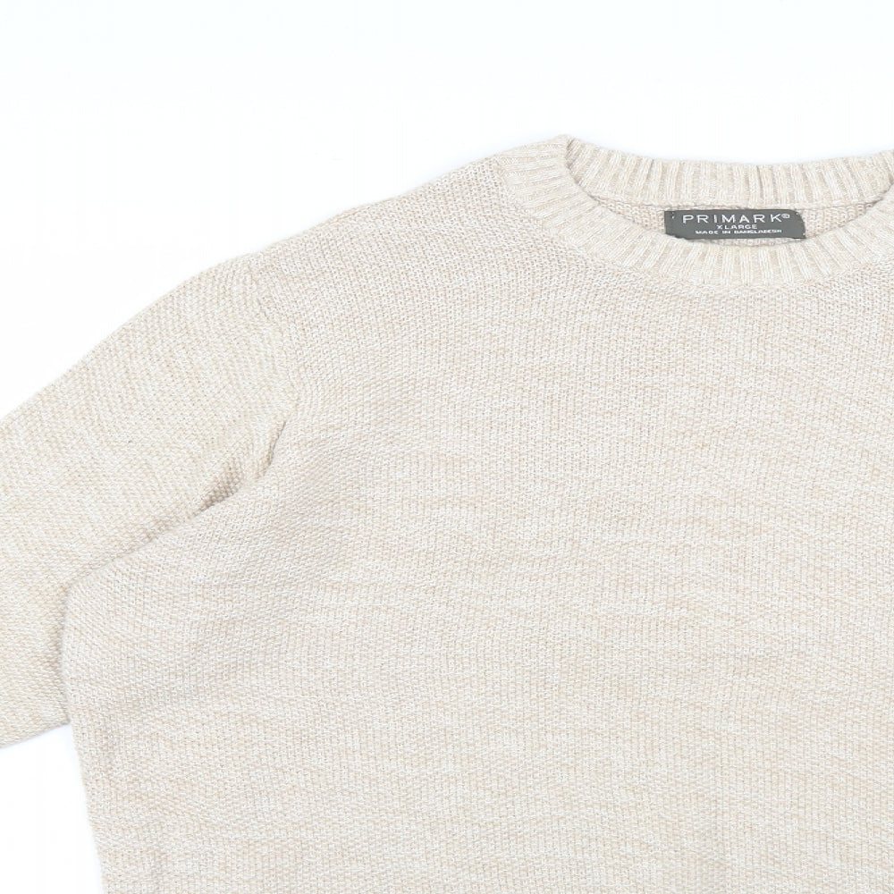 Primark Mens Beige   Pullover Jumper Size XL