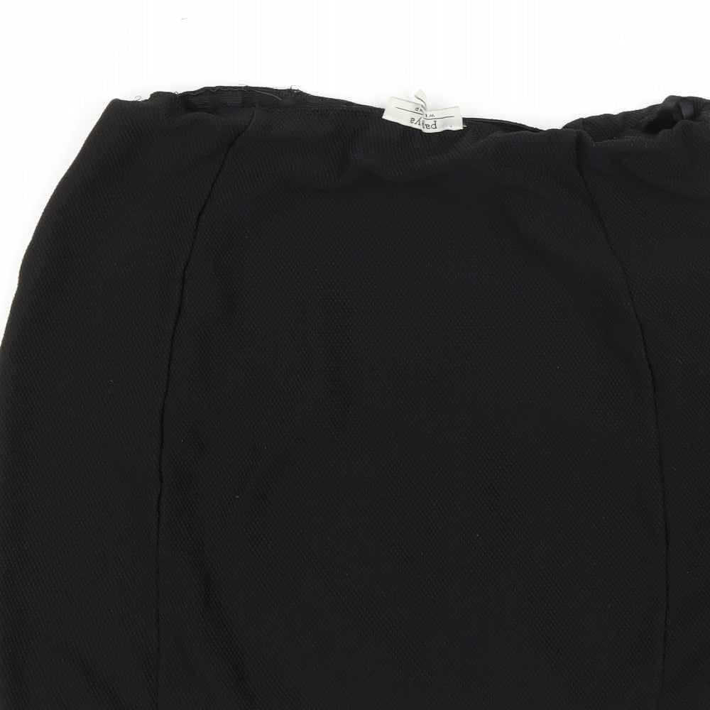 Papaya Womens Black   Mini Skirt Size 12