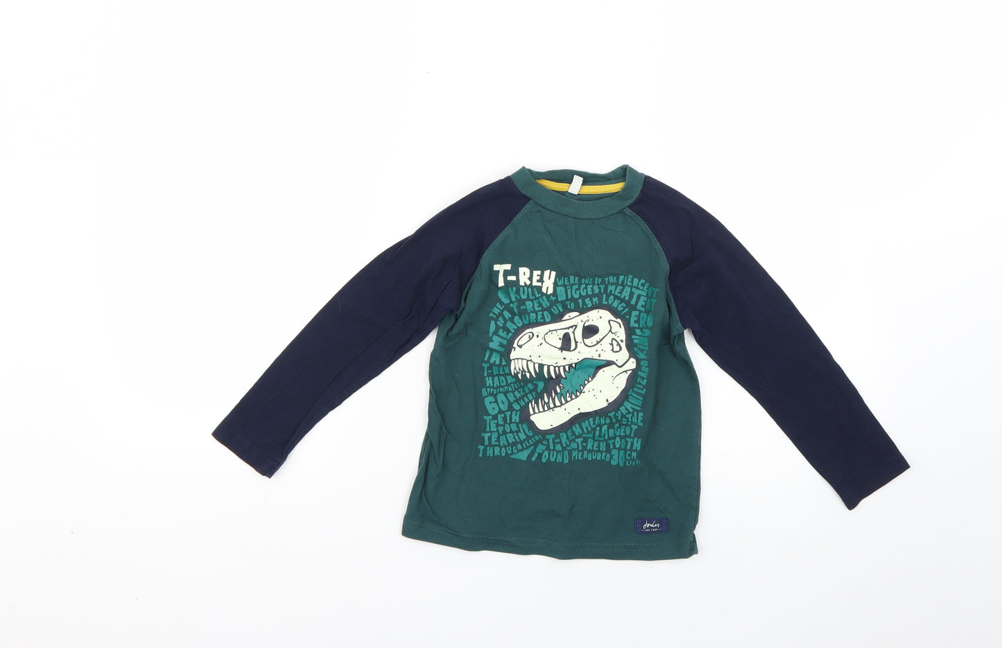 Joules Boys Blue Geometric  Basic T-Shirt Size 4 Years
