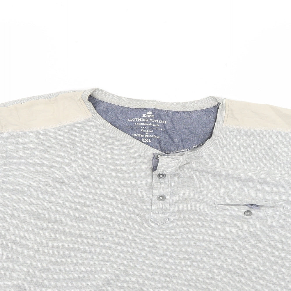 Easy Mens Grey    T-Shirt Size 2XL