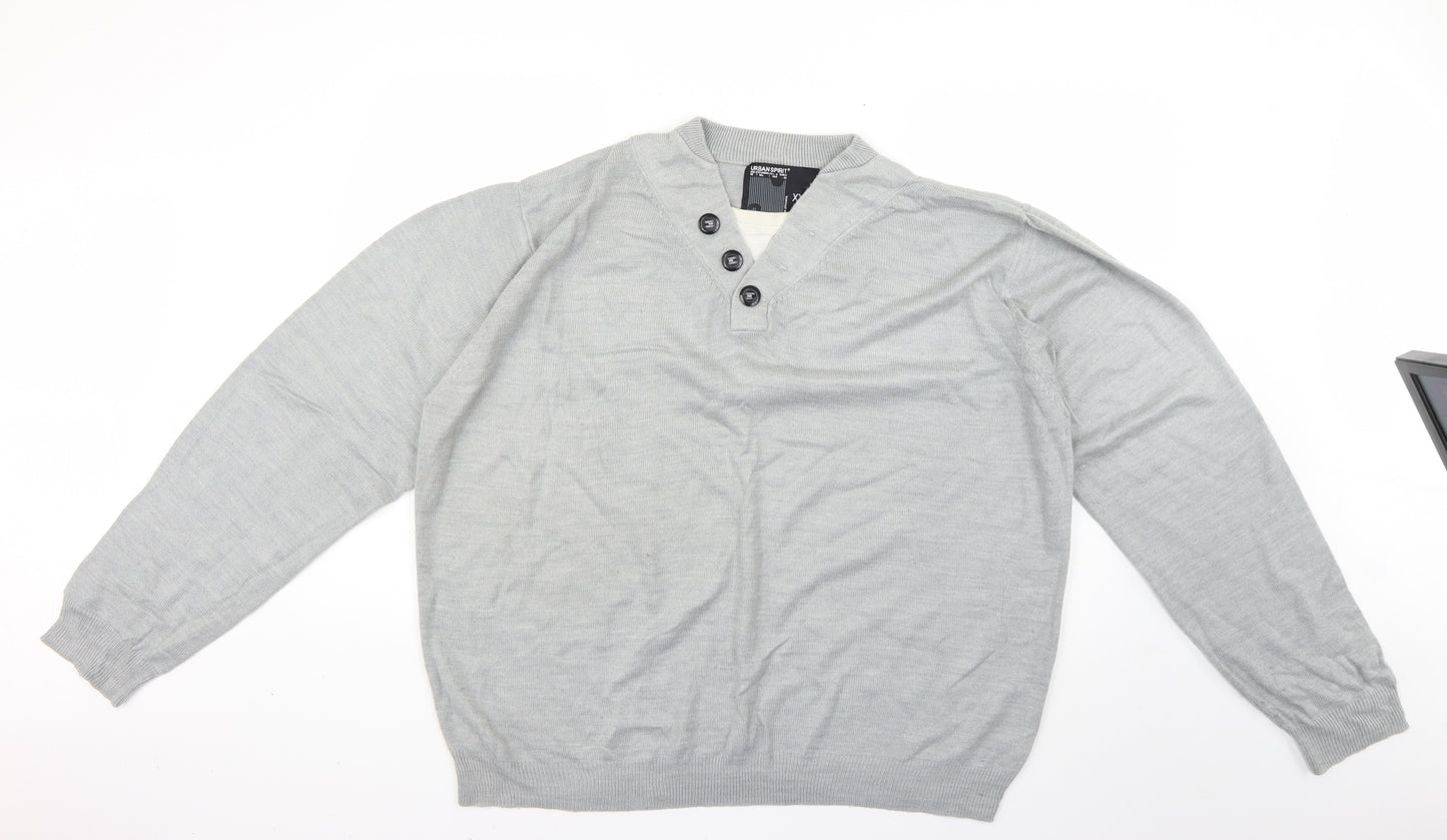 urban spirit Mens Grey   Pullover Jumper Size 2XL