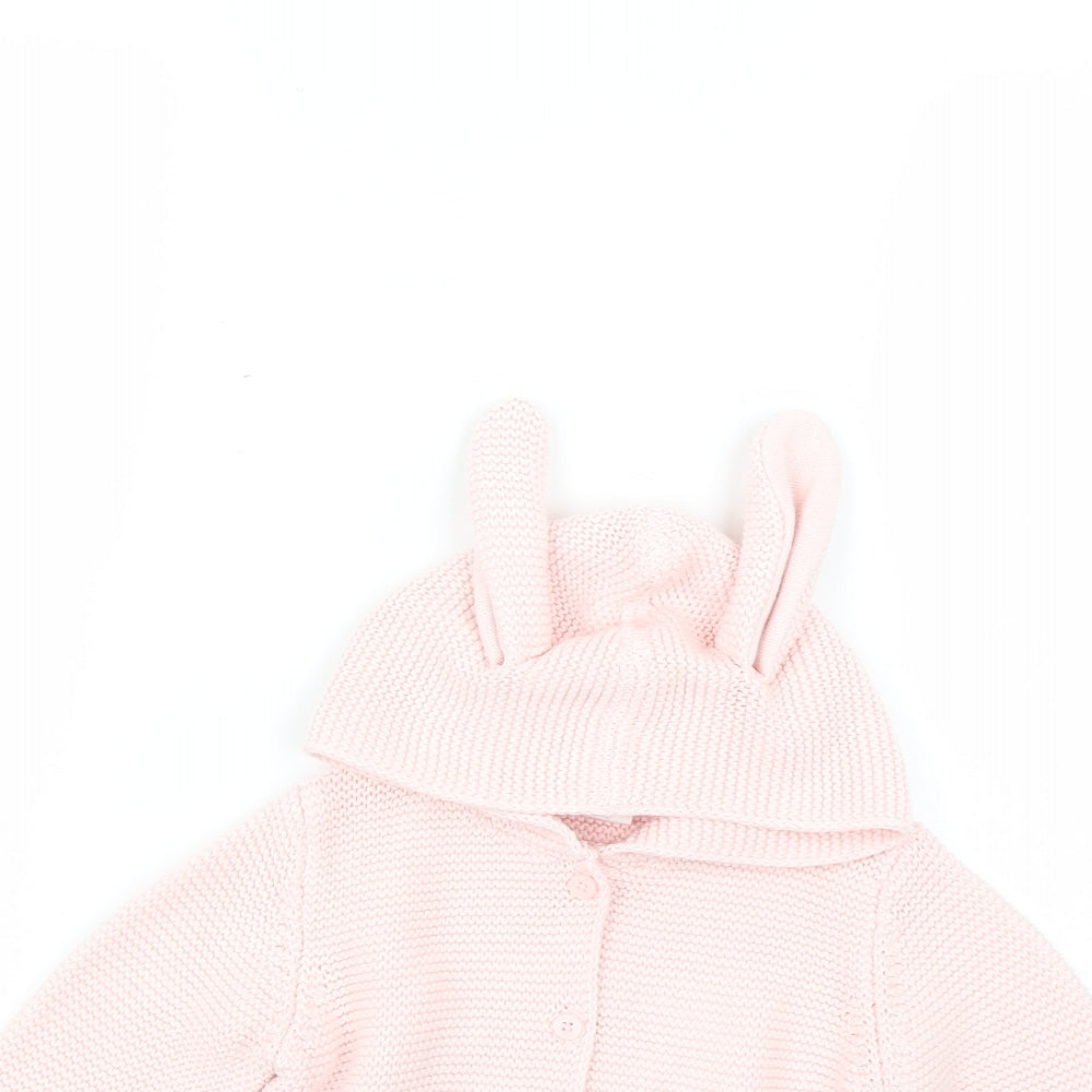 NEXT Baby Pink   Basic Coat Coatigan Size 9-12 Months
