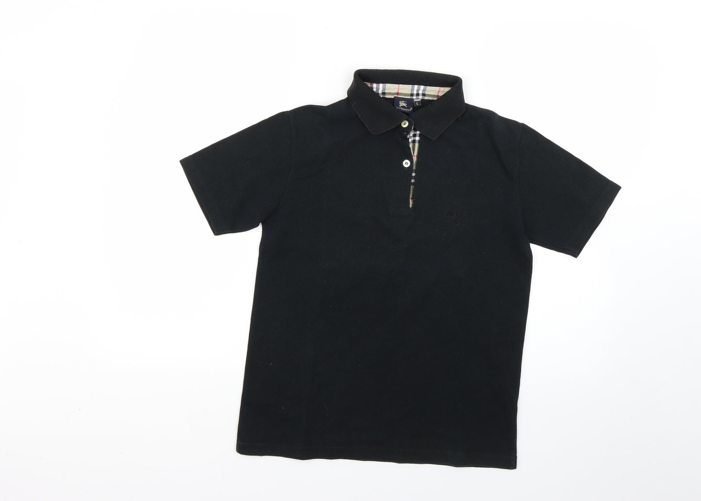 Burberry Mens Black    Polo Size L