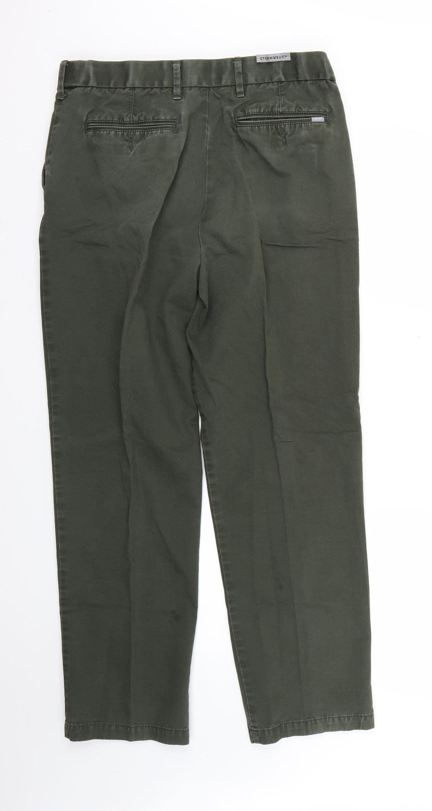 marks Mens Green   Chino Trousers Size 34 L29 in