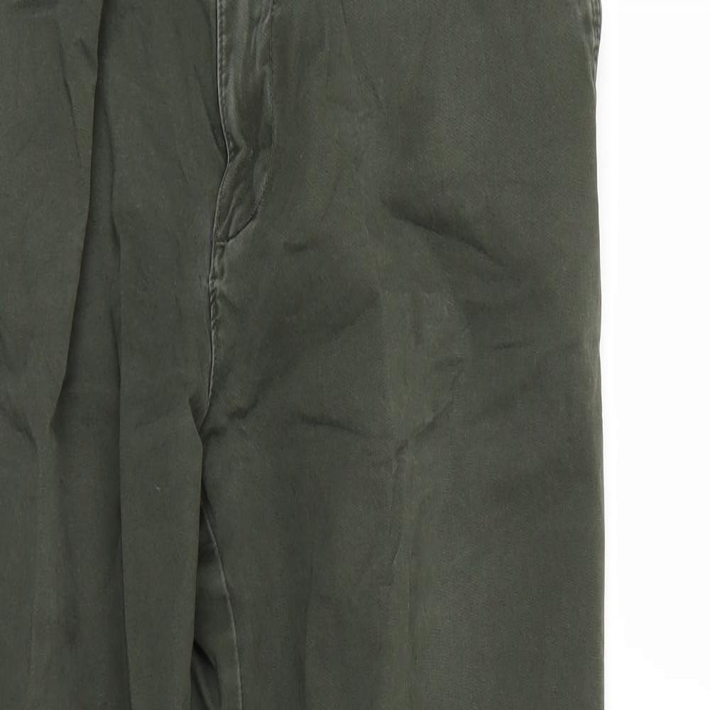 marks Mens Green   Chino Trousers Size 34 L29 in